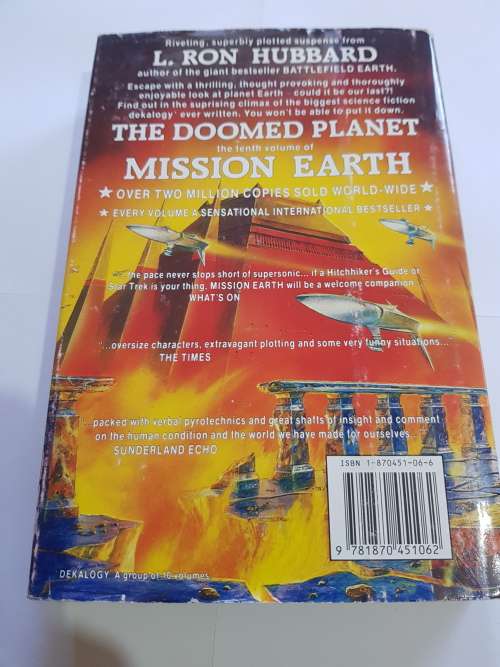 The Doomed Planet, Mission Earth Vol. 10 by L. Ron Hubbard, First UK Edition, Hardcover, 1987