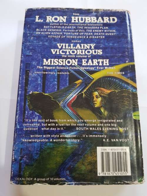 Villainy Victorious, Mission Earth Vol. 9 by L. Ron Hubbard, First UK Edition, Hardcover, 1987