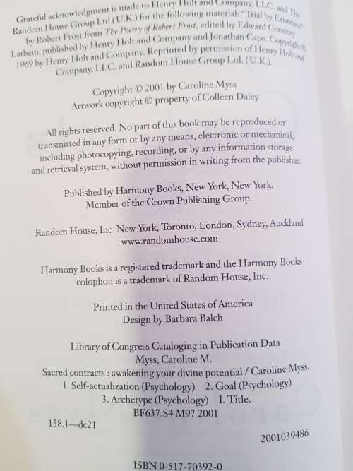 Sacred Contracts by Caroline Myss