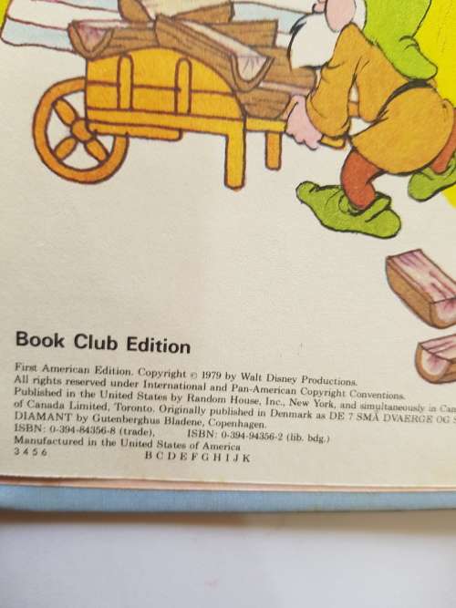 Walt Disney, Snow White Visits the Seven Dwarfs, 1979 Hardcover