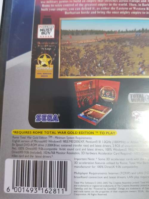 Rome Gold Edition PC DVD, 4 Discs, Sega Series