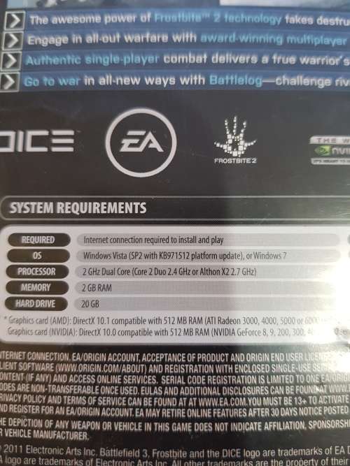 Battlefield 3 PC DVD