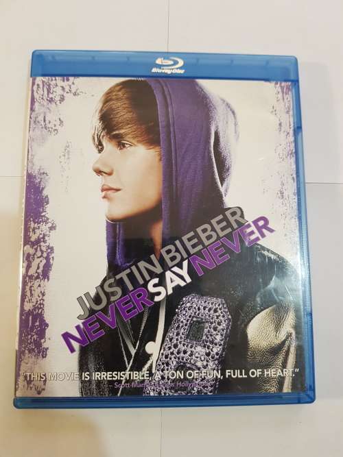Justin Bieber, Never Say Never, Blu Ray Disc
