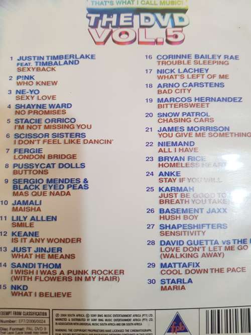 Now Thats What I Call Music, The DVD Vol. 5