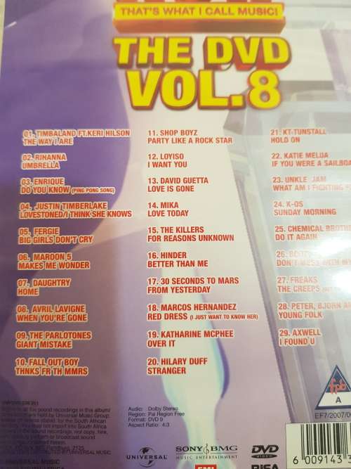 Now Thats What I Call Music, The DVD Vol. 8