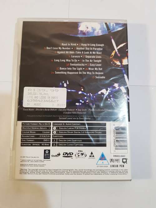 Phil Collins, Live and Loose in Paris DVD