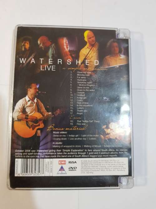 Watershed, Live, A Simple Explanation DVD