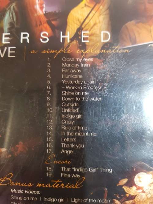 Watershed, Live, A Simple Explanation DVD