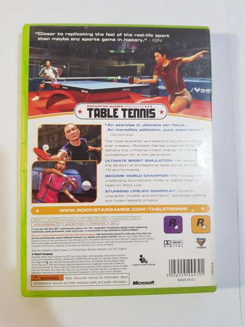 XBox 360, Table Tennis