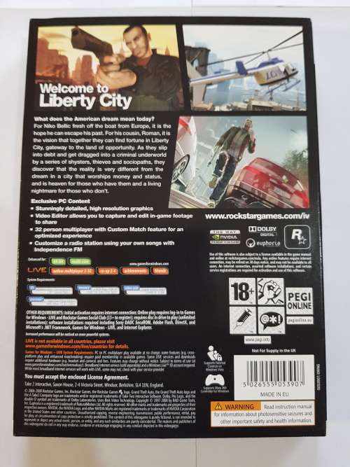 Grand Theft Auto IV, PC DVD