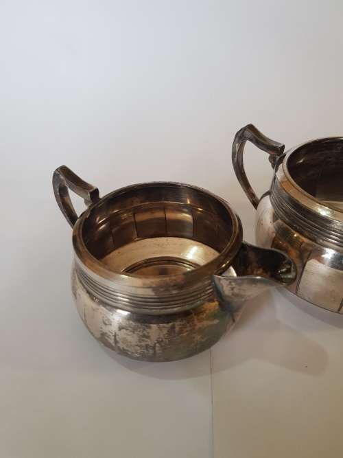 FC and Co. Milk Jug and Bowl, 325 Silver