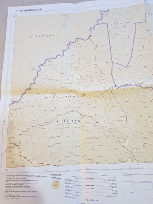 Map 2622 Morokweng, 1:250 000, 1995