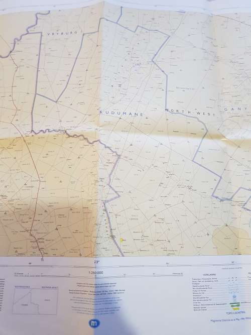 Map 2622 Morokweng, 1:250 000, 1995