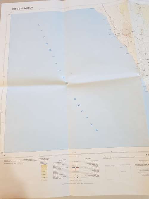 Map 2916 Springbok, 1:250 000, 1994