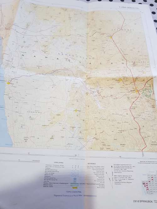 Map 2916 Springbok, 1:250 000, 1994