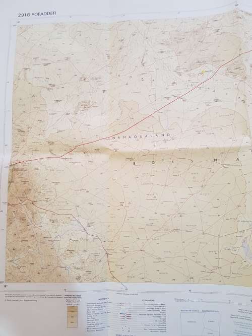 Map 2918 Pofadder, 1:250 000