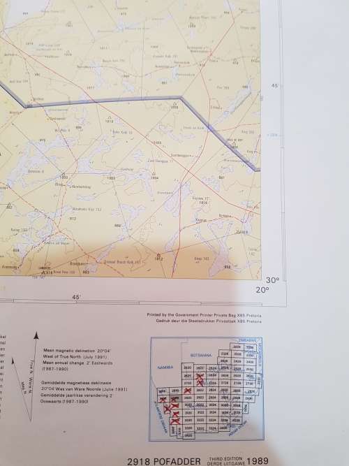Map 2918 Pofadder, 1:250 000
