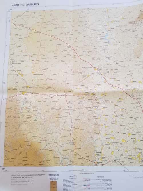 Map 2328 Pietersburg, 1:250 000