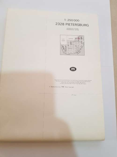 Map 2328 Pietersburg, 1:250 000