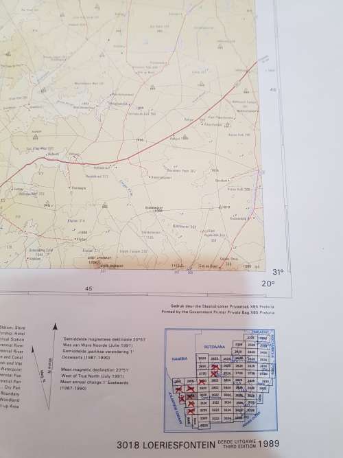 Map, 3018, Loeriesfontein, 1:250 000