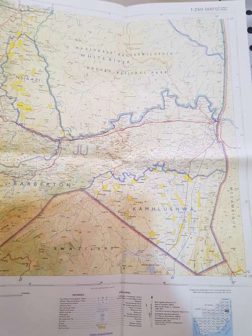 Map 2530 Baberton, 1:250 000