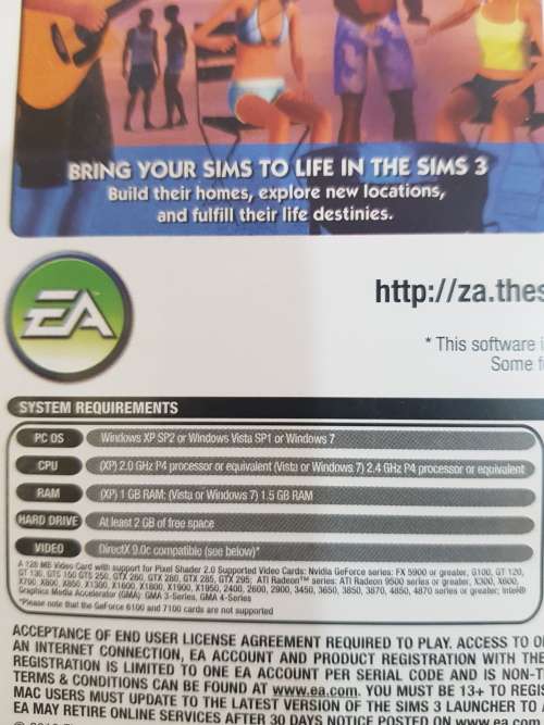 The Sims 3, Create A Sim, PC DVD/Mac