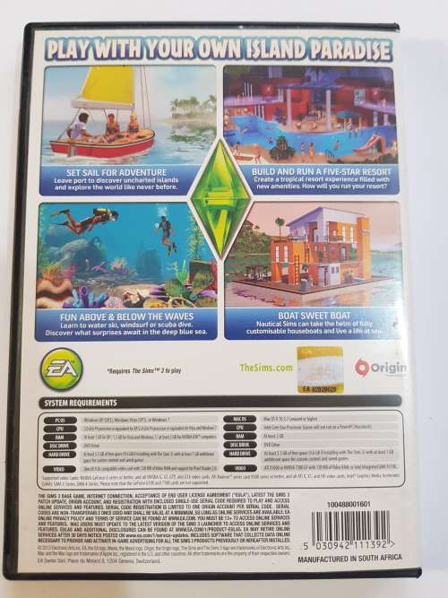 The Sims 3, Island Paradise Expansion Pack, PC DVD/Mac