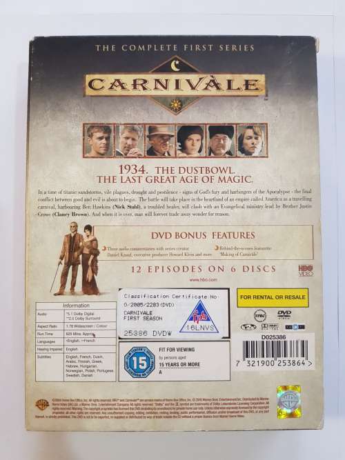 Carnivale, The Complete First Series, DVD