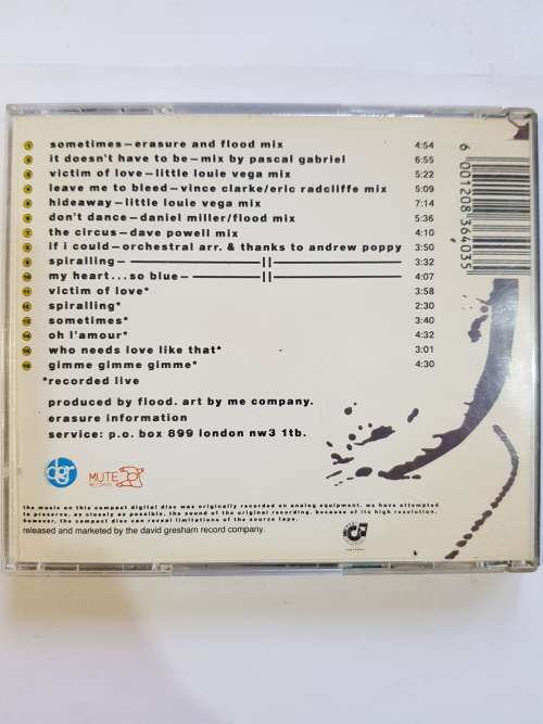 Erasure, The Two Ring Circus CD