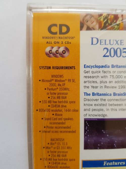 Encyclopedia Britannica Deluxe Edition 2005 CD