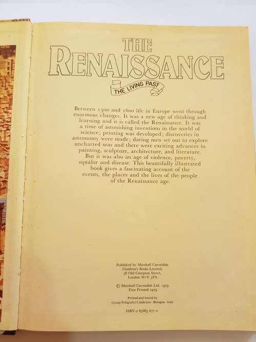 The Renaissance, The Living Past, Marshall Cavendish, 1979