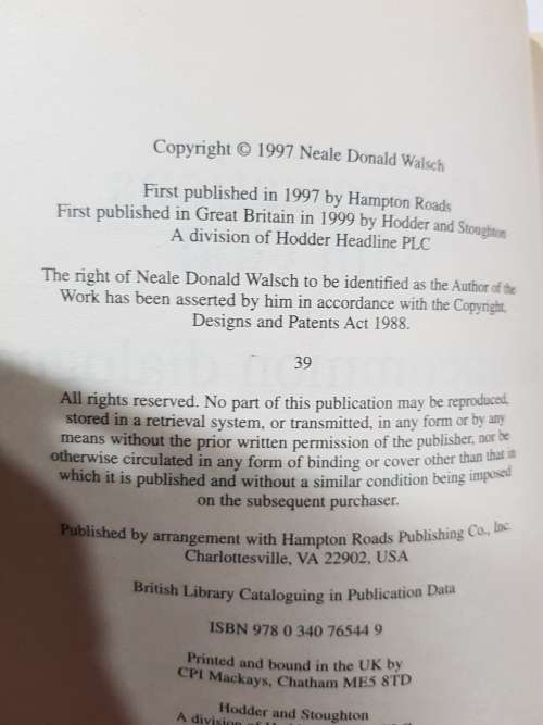 Conversations with God, Book Two by Neale Donald Walsch
