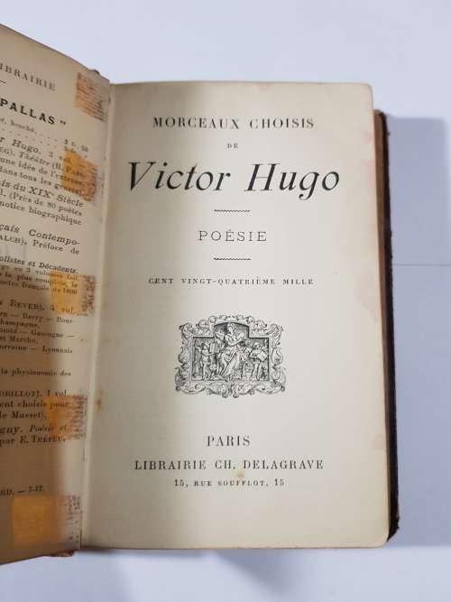 Morceaux Choisis de Victor Hugo, Poesie