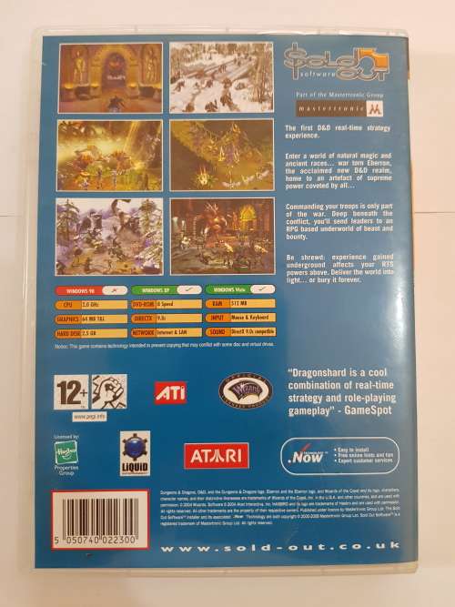Dungeons and Dragons, Dragonshard, PC DVD