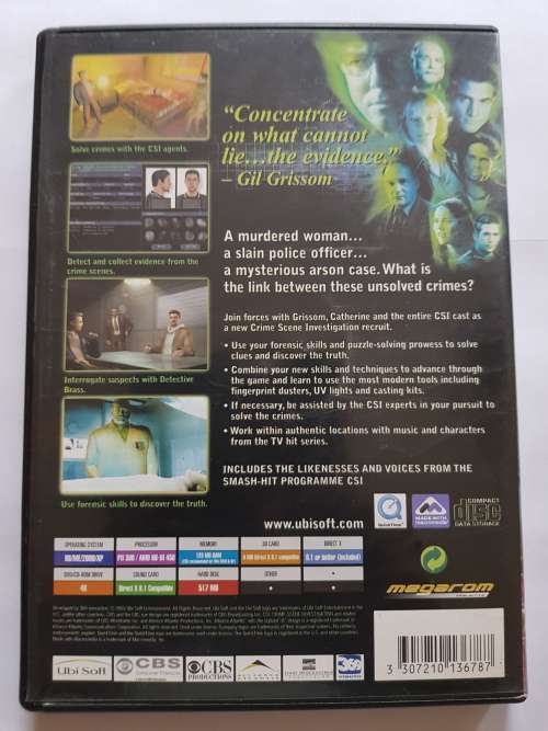CSI: Crime Scene Investigation PC DVD