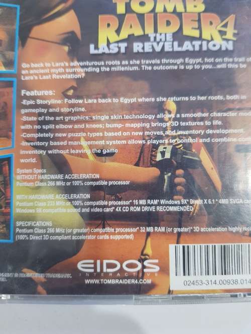 Tomb Raider 4, The Last Revelation PC CD