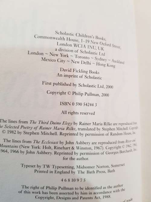 The Amber Spyglass, His Dark Materials III by Philip Pullman