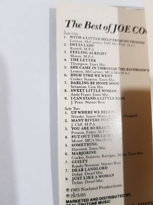 Joe Cocker, The Best Of, Cassette