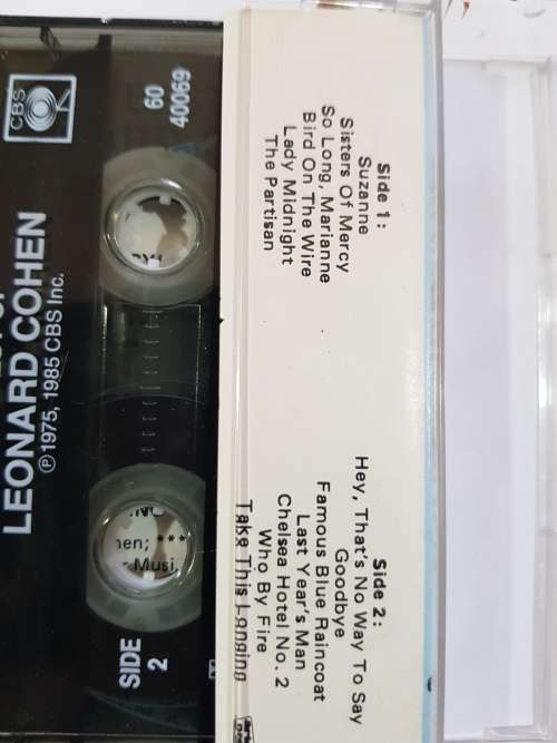 Leonard Cohen, The Best Of, Cassette
