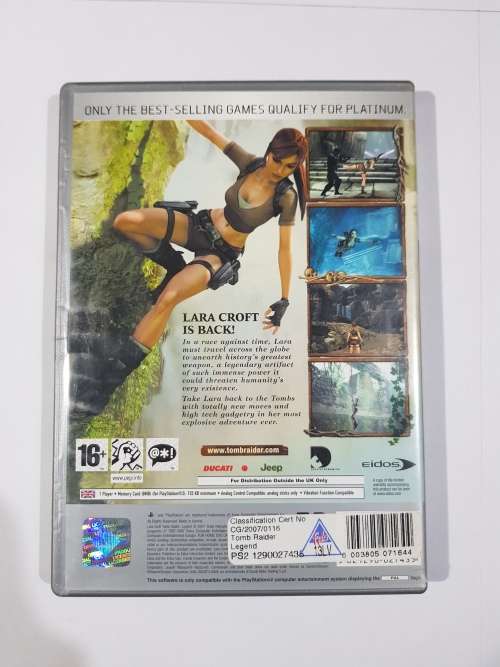 PS2, Playstation 2, Tomb Raider Legend, Platinum