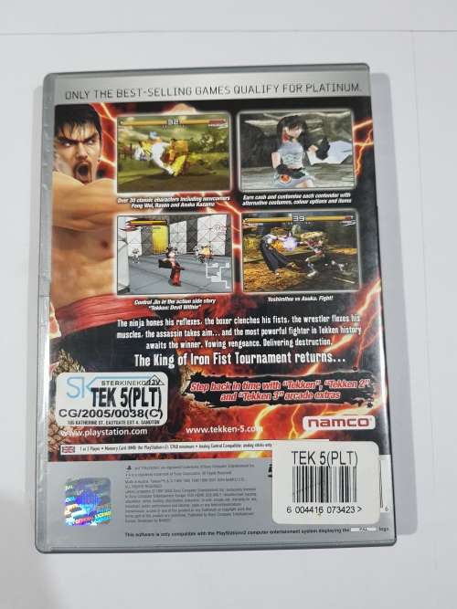 PS2, Playstation 2, Tekken 5, Platinum