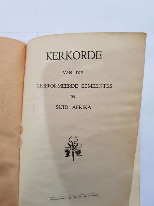 Almanak van die Gereformeerde Kerk in Suid-Afrika, 1959
