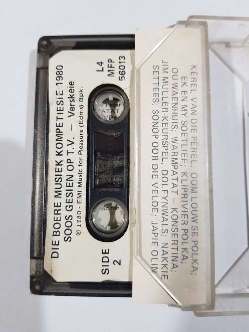Die Boere Musiek Kompetiese 1980, Cassette