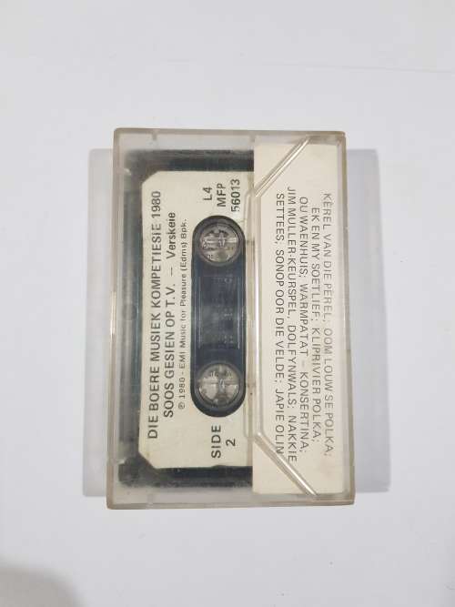 Die Boere Musiek Kompetiese 1980, Cassette