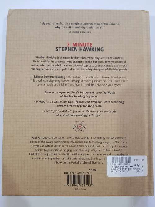 3-Minute Stephen Hawking by Paul Parsons and Gail Dixon