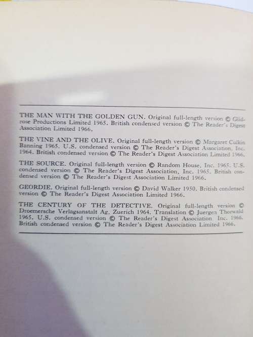 Reader`s Digest Condensed Books, Deluxe Edition, 1st Edition, 1966