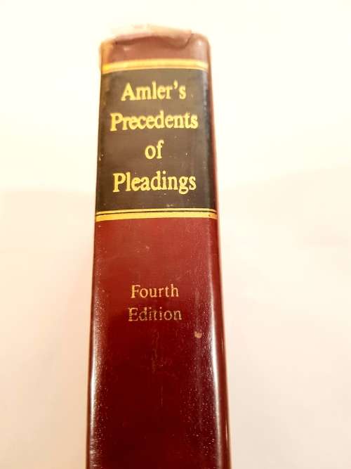 Amler`s Precedents of Pleadings, Fourth Edition by LTC Harms, 1993