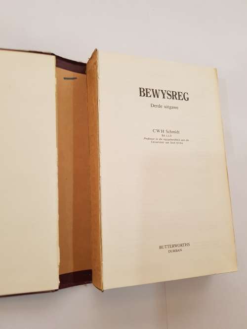 Bewysreg, Derde Uitgawe deur C.W.H. Schmidt, 1989