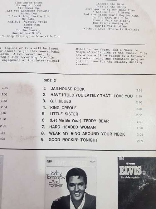 Elvis Presley, Rock is Back Elvis is King LP, VG+