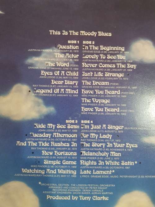 The Moody Blues, This is the Moody Blues Double LP, VG+